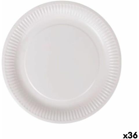 Set Di Piatti Algon Monouso Bianco Cartone 23 Cm (36 Unità) - Foto 1