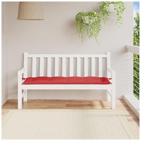 Cuscino Per Panca Rosso 150x50x7 Cm In Tessuto Oxford - Foto 1