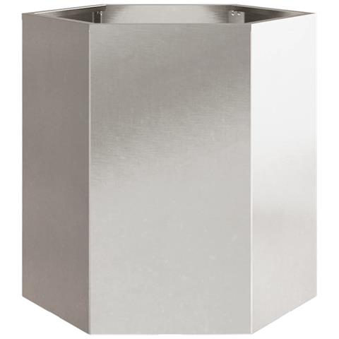 Fioriere da Giardino 2pz Nera Esagono Acciaio inossidabile - Foto 10