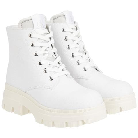 Chunky Boot Stivaletti Cotone Scarpe Donna Bianco Eu 41, Yw0yw00947 Ybr - Foto 2