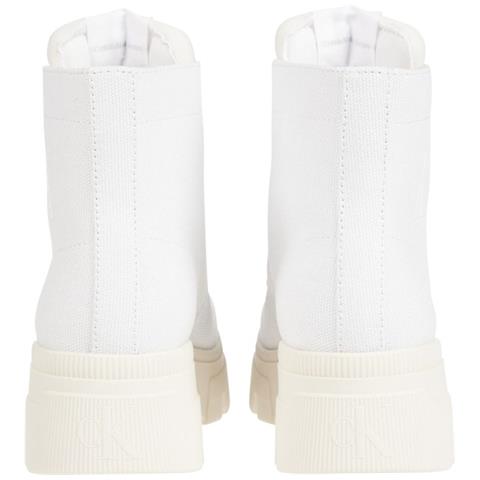 Chunky Boot Stivaletti Cotone Scarpe Donna Bianco Eu 41, Yw0yw00947 Ybr - Foto 3