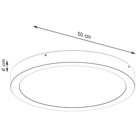 Lampada Da Soffitto Onyx 50 Led Bianco 3000k Sl. 1247 - Minimalista Lampade Da Soffitto Bianco 6x50x50 Cm - Foto 2