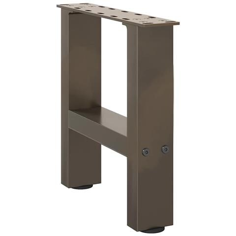 Gambe Per Tavolino Da Caffè Naturale 2 Pz 40x(30-31)cm Acciaio - Foto 3