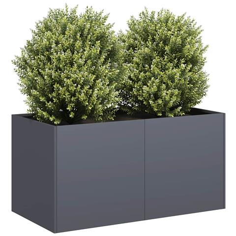 Fioriera Antracite 80x40x40 Cm In Acciaio Laminato A Freddo - Foto 1