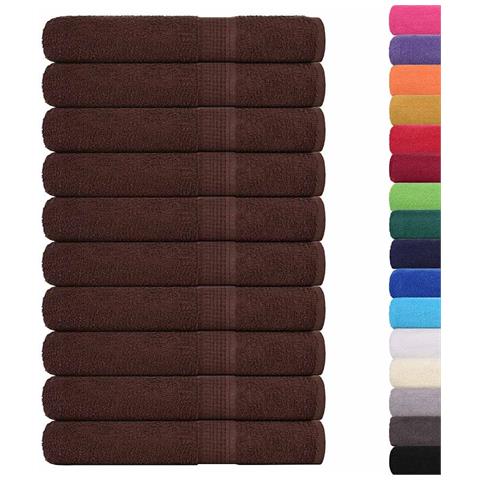 Asciugamani Per Sauna 10pz Marrone 80x200cm 360g/m 100% Cotone - Foto 2