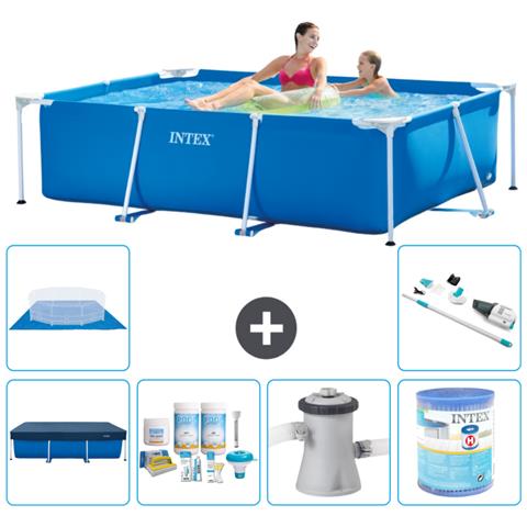 Piscina Fuori Terra - Rettangolo - 220x150x60 Cm - Blu - Include Accessori Coordinati A52 - Foto 1