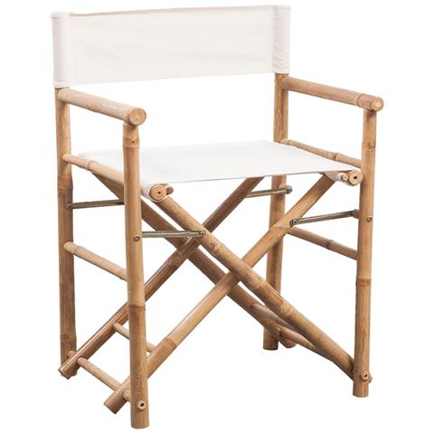 Lusso Casadino -  Sedie Da Regista Pieghevole 2 Pz In Bambù E Tela - Foto 1