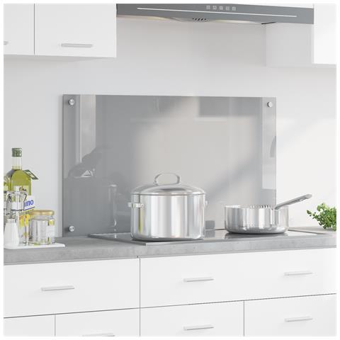 Cucina Backsplash Grigio chiaro 90x50x0.6 cm Vetro temperato - Foto 2