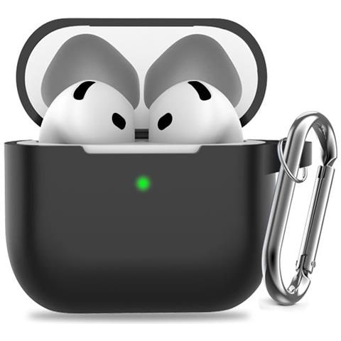 Custodia In Silicone Per Airpods Con Kit Di Pulizia Black Airpods3 - Foto 4