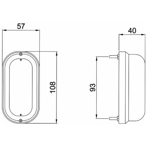 Fanale Freccia Laterale Ambra Fissaggio 93mm Confezione Da 2 Pezzi - Foto 2
