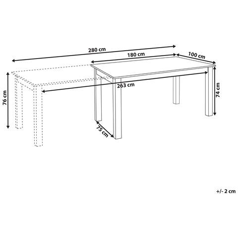 Tavolo Da Pranzo Estensibile Madura Frassino Chiaro 180/280 Cm 100 Cm - Foto 6