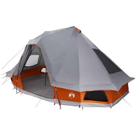 Tenda Tipi Familiare Grigio, Arancio 466 x 310 x 240 cm - Foto 1