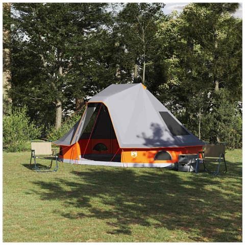 Tenda Tipi Familiare Grigio, Arancio 466 x 310 x 240 cm - Foto 2