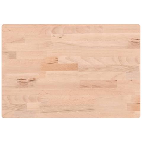 Piano Tavolo 60x40x1,5cm Rettangolare Legno Massello Faggio - Foto 1