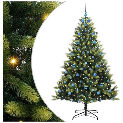 Albero di Natale Artificiale a Cerniera con 300 LED 210 cm - Foto 1