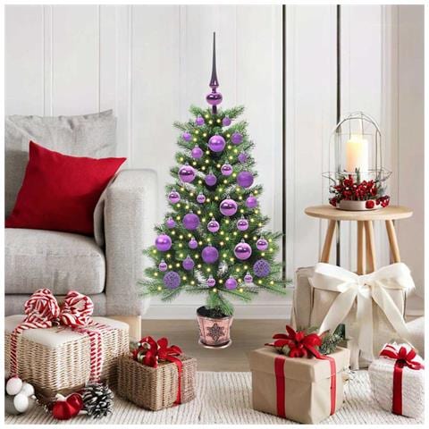Albero di Natale con 150 LED con supporto Verde 90 cm PE - Foto 2