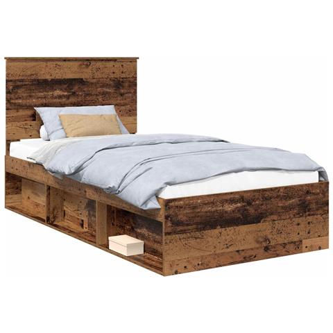 Struttura del letto Legno vecchio 100 x 200 cm Pino massello - Foto 1
