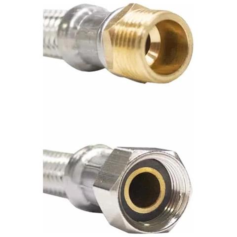 Tubo Flessibile Acciaio Inox Per Acqua Potabile  3/4   Certificato Dvgw  500mm - Foto 1