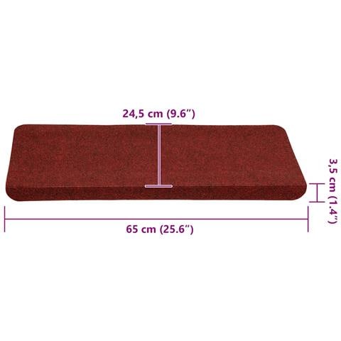 Tappetini Autoadesivi per Scale 30 pz Rossi 65x24,5x3,5 cm - Foto 9