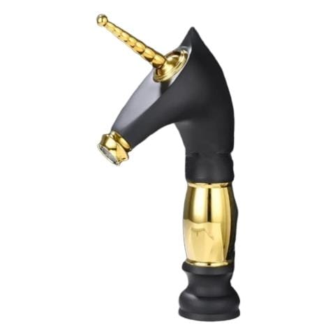 Rubinetto per lavabo da bagno, Blackswan, tipo M274 Unicorn, modello nero medio, misura 27,2 cm - Foto 1