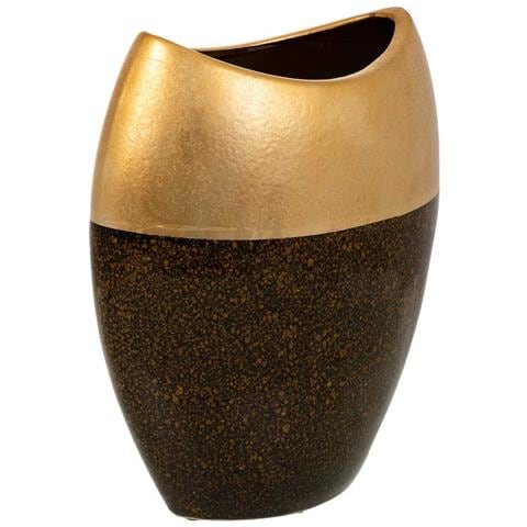 Vaso In Ceramica Dorata 24x13,5x29,5h - Foto 1
