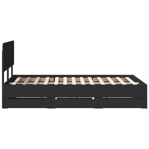 Struttura del letto Nero 120 x 190 cm Legno Ingegnerizzato - Foto 9