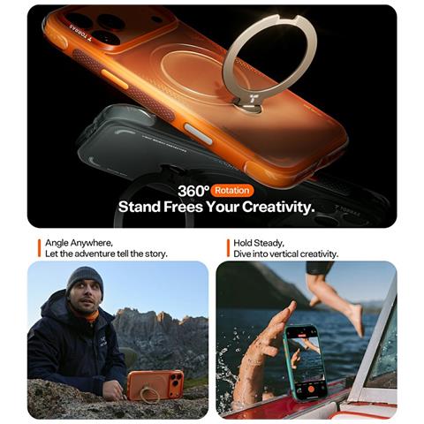 Cover per iPhone 17 Pro - TPU+PC, Verde Oscuro, Antiurto - Foto 4