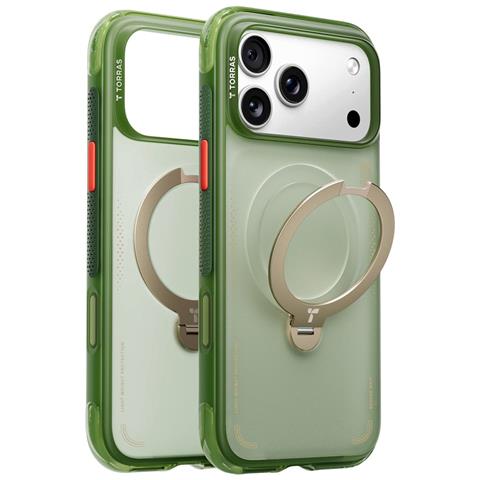 Cover per iPhone 17 Pro - TPU+PC, Verde Oscuro, Antiurto - Foto 1