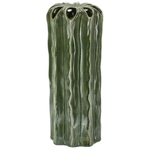 Vaso Cactus Tall In Ceramica Verde A Forma Di Cactus - Foto 1