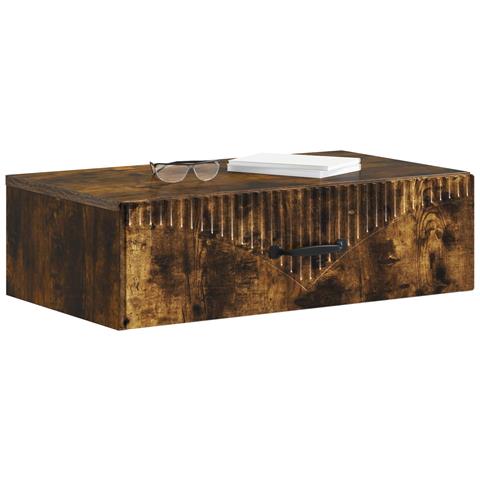 Tavolino da Parete Laterale Rovere Fumo 59 x 34,5 x 17 cm - Foto 2