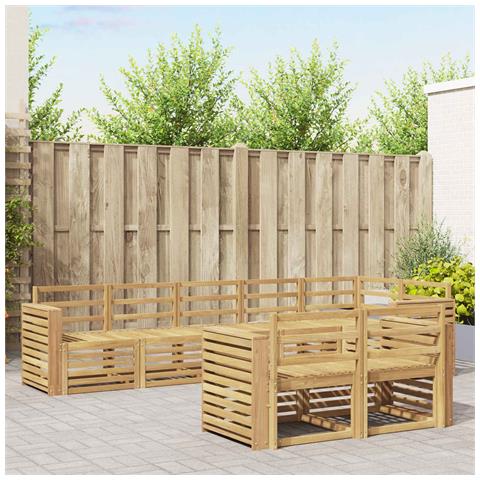 Set di divani da esterno 8 pcs Bianco 310 x 132,5 x 73 cm - Foto 2