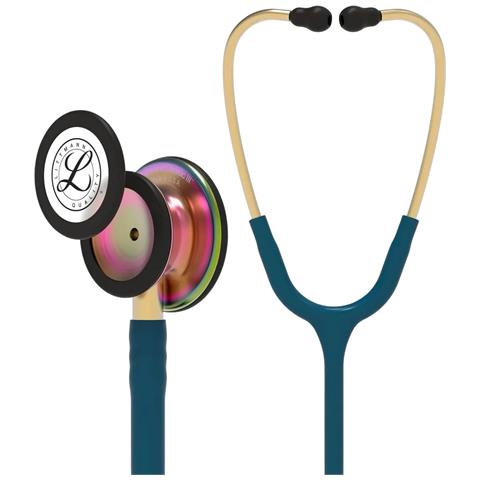 Stetoscopio Littmann Classic Iii 5807 Professionale Rainbow Arcobaleno Tubo Blu Caraibi Doppia Testa Acustica Oem - Foto 1