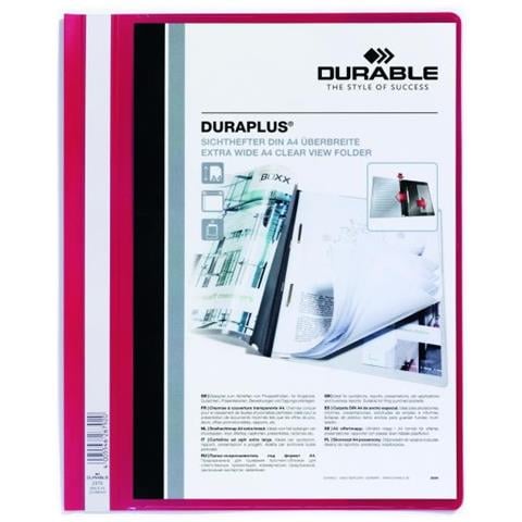 confezione da 25 pezzi - cartellina a4 ad aghi personalizzabile rosso duraplus 2579 - Foto 2