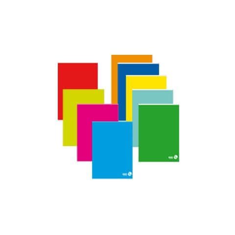 confezione da 10 pezzi - maxiquaderno a4 80gr 80fg+1 rigo di 1a color 80 basic - Foto 1