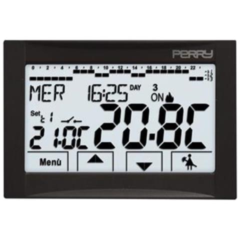 Perry Cronotermostato Ad Incasso A Menu' 230v Serie ''moon '' Touch Screen 1cr Cds27 - Foto 11