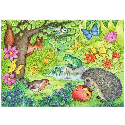 Puzzle 2x12 Animali Giardino - Foto 1