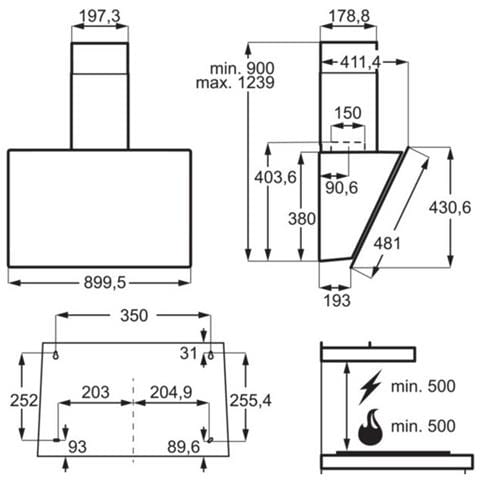 Cappa KFVB19K a Parete da 90 cm Aspirante Colore Nero - Foto 4