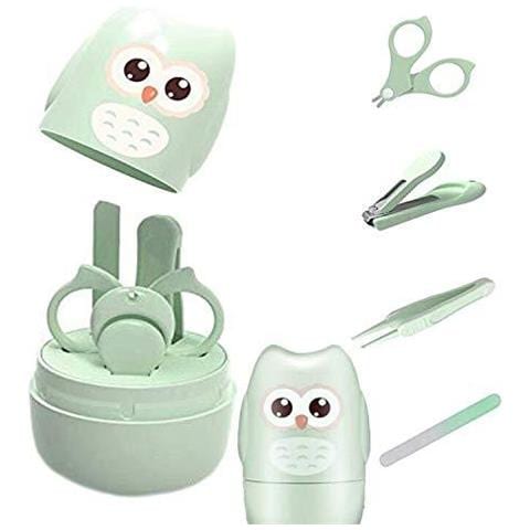 Kit Nail Baby Di 4-in-1 Kit Grooming Bambino Con Il Caso Gufo Sveglio Bambino Nail Clippers Scissor Nail File Pinzetta Baby Kit Per Manicure E Pedicure Kit Per Il Neonato Infant Toddler - Foto 1