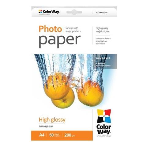 Carta Fotografica Lucida Colorway, 50 Fogli, A4, 200 G / m² - Foto 1