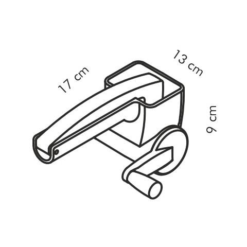 Grattugia, acciaio inossidabile, plastic - bianco - Foto 1