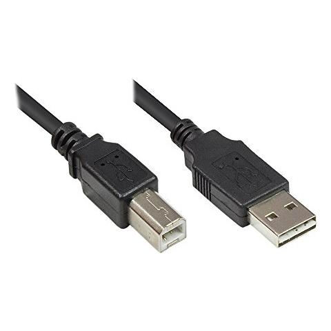 USB 2.0 A / B, 0.5m 0.5m USB A USB B Nero cavo USB - Foto 1
