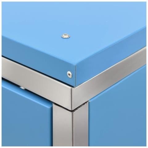 Copri Bidoni Pattumiera Doppia 138x77,5x112,5 cm Acciaio Inox - Foto 2