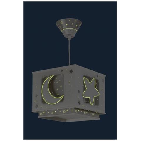 Lampada A Sospensione Moonlight Bagliore Al Buio 24 Cm 60w Grigio - Foto 2