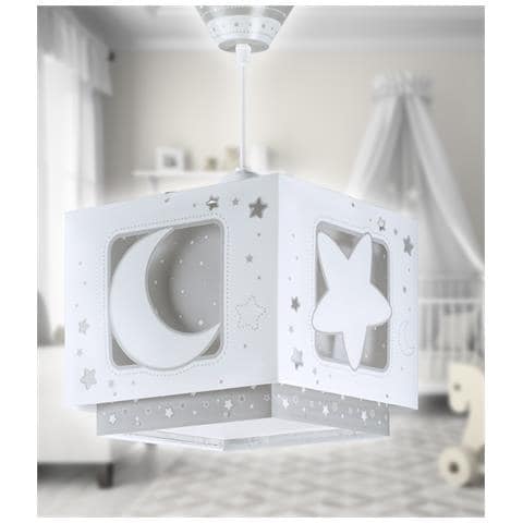 Lampada A Sospensione Moonlight Bagliore Al Buio 24 Cm 60w Grigio - Foto 5
