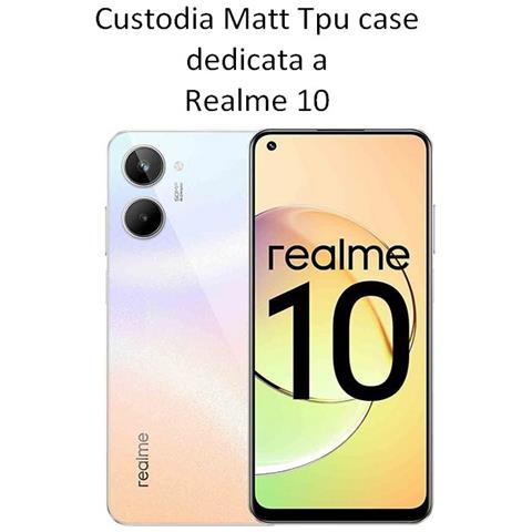 Custodia Tpu Silicone Cover Case Per Realme 10 Black - Foto 2