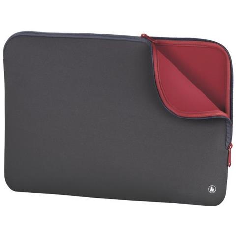 Neoprene Borsa Per Notebook 29,5 Cm (11.6"") Custodia A Tasca Grigio, Rosso - Foto 1