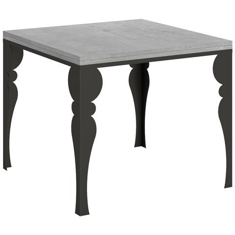 Tavolo Apribile 90x90/180 Cm Paxon Libra Telaio Antracite - Cemento - Foto 4