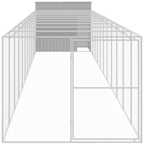 Casetta Cani Corsa Grigio Chiaro 214x1273x181cm Acciaio Zincato - Foto 2