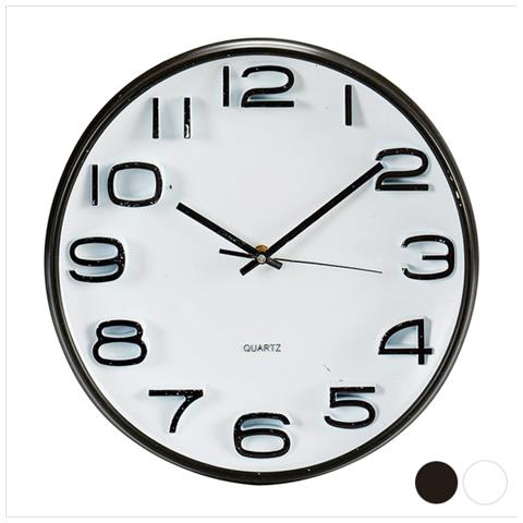 Orologio Da Parete Vetro Plastica (33 X 5 X 33 Cm) - Foto 1