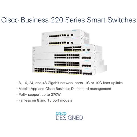 CBS220-16T-2G Gestito L2 Gigabit Ethernet (10/100/1000) Bianco - Foto 6